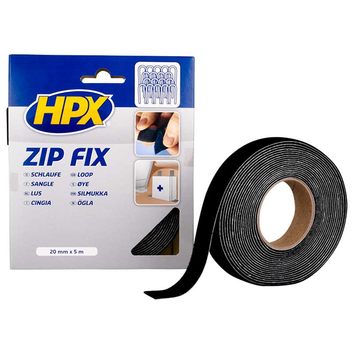 Zip Fix auto-agrippant (sangle) 20mm 5m