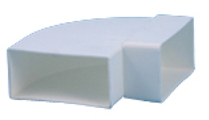Coude horizontal PVC blanc 220x90mm