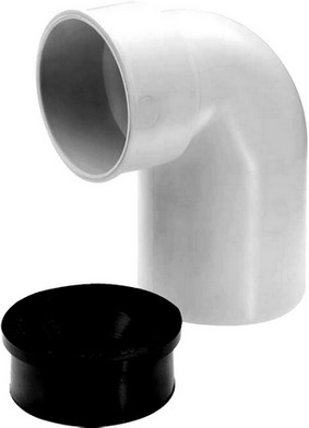 Coude siphon PP Silenc.blanc 56mm 87° MF