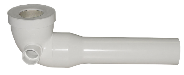 Pipe WC coudee 100mm+piquage 40mm gauche