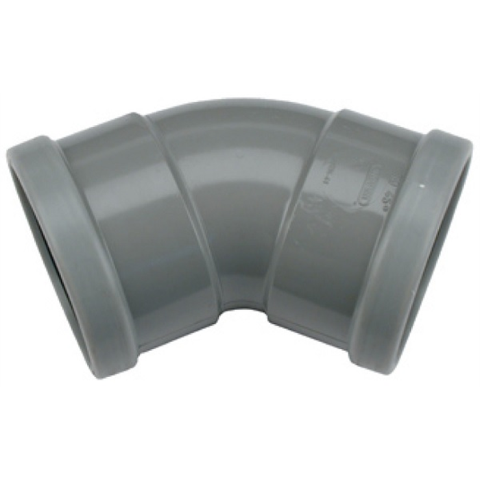 Coude gris 110mm 45° FF