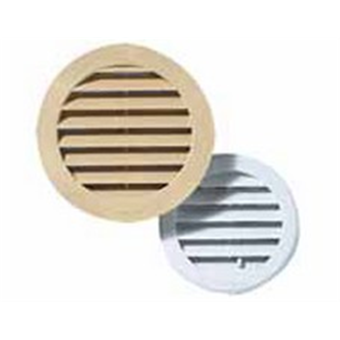 Grille ronde enc. blanche 100mm a/m