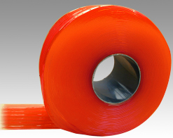 Lamelle PVC souple orange op 300x3mm 50m