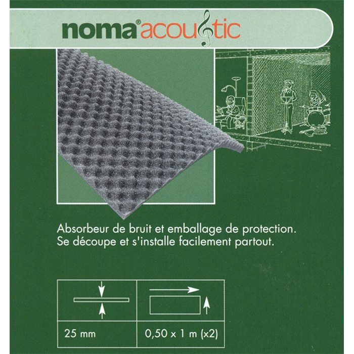 Noma-acoustic absorbeur bruit (0,5x1m)x2