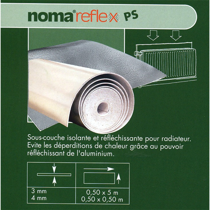 Plaque réfléchissante pour radiateur Noma Reflex panneau isolant