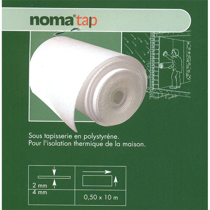 Noma-tap sous-tapiss.polyst.2mm 0,5x10m