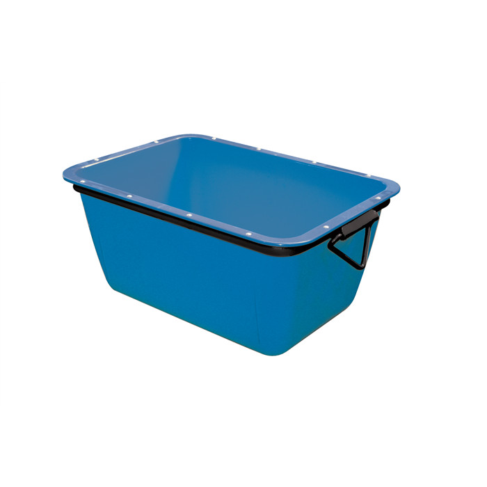 Auge à mortier rectangle 200L bleu Auge à mortier rectangle 200L bleu