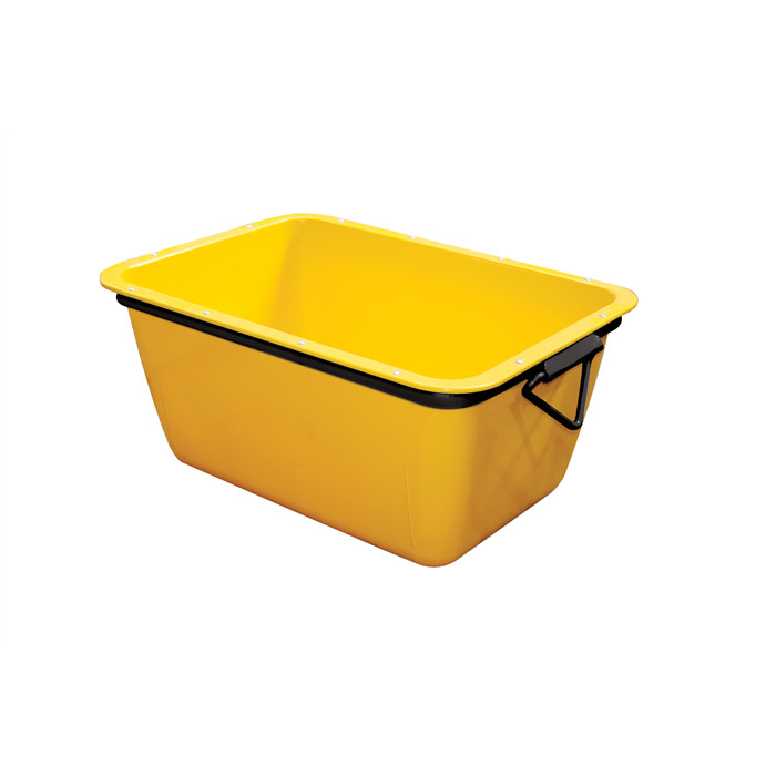 Auge à mortier rectangle 200L jaune Auge à mortier rectangle 200L jaune