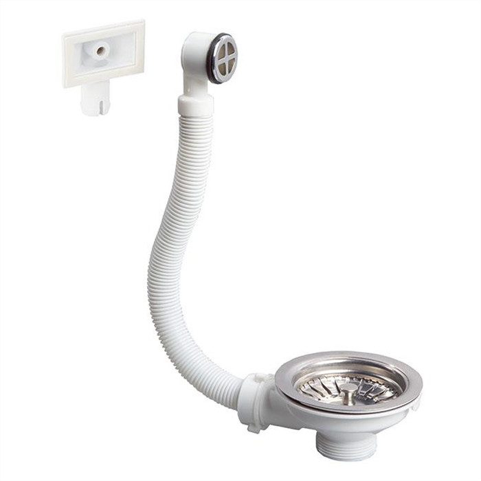 Bonde à panier inox Ø90 avec trop plein Bonde à panier inox Ø90 avec trop plein