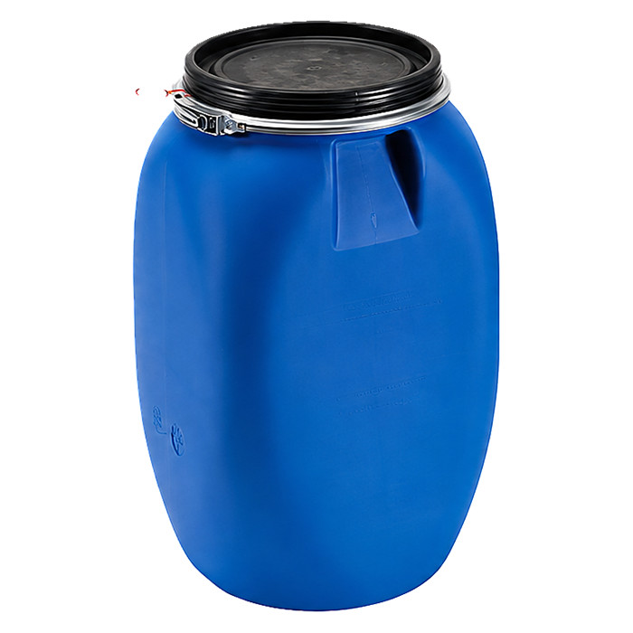 Fut grde ouv. 60l bleu cercl.met. CARRE Fut grde ouv. 60l bleu cercl.met. CARRE