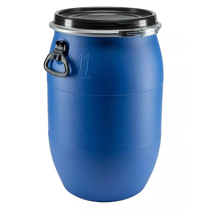 Fut grde ouv. 60l bleu cercl.met. ROND Fut grde ouv. 60l bleu cercl.met. ROND