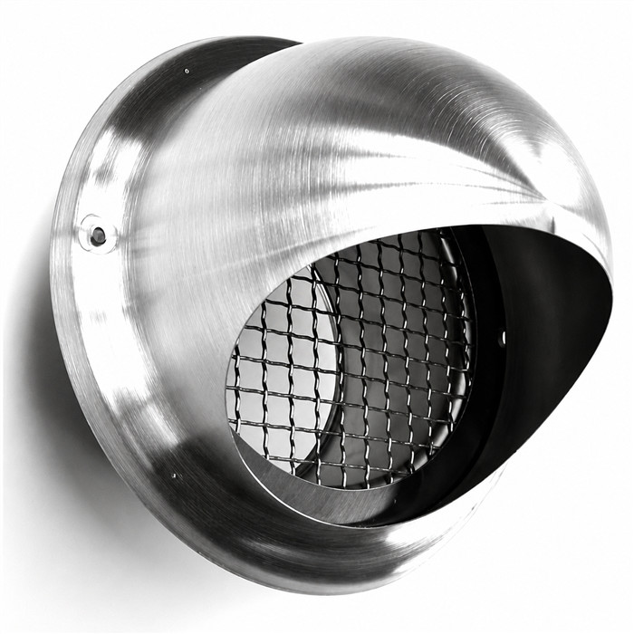 Grille à boule ext. inox +treilli Ø125mm Grille à boule ext. inox +treilli Ø125mm