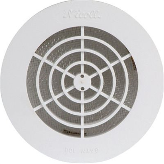 Grille ronde blanche GATM160 moustiqu. Grille ronde blanche GATM160 moustiqu.