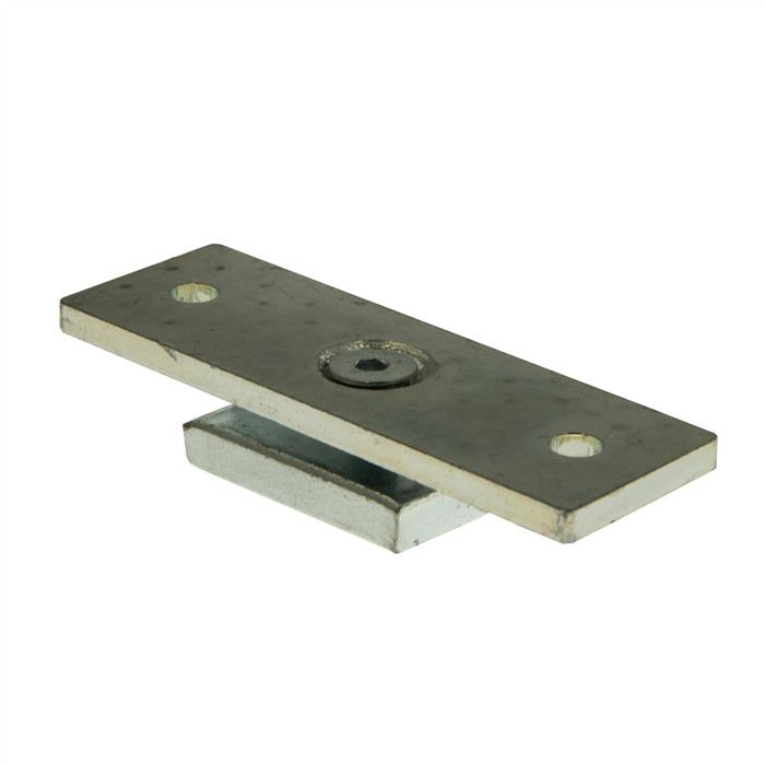 Lamelle PVC plaque fixation dans ouvert. Lamelle PVC plaque fixation dans ouvert.