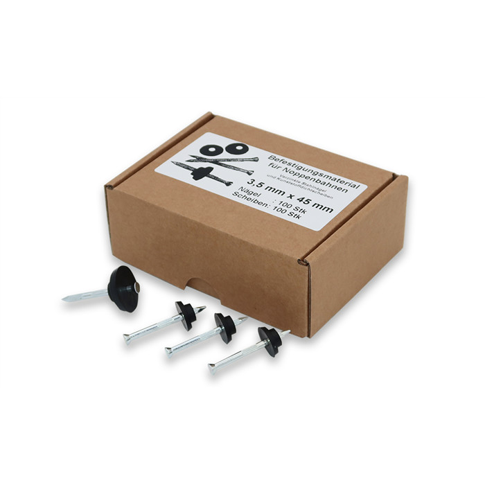 Memb.prot. bouton fixation+clous 100pcs Memb.prot. bouton fixation+clous 100pcs