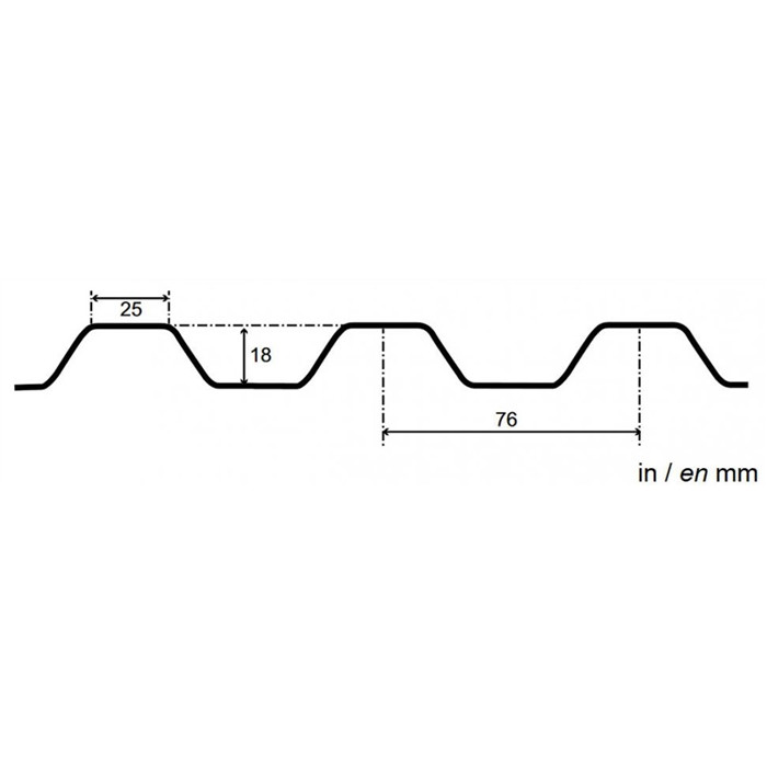 Ond. AG Greca K76/18 1,2mm 1,14x3,50m TP Ond. AG Greca K76/18 1,2mm 1,14x3,50m TP