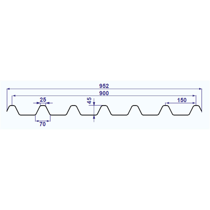 Ond. HR 150/45 1,2mm 0,952x4,5m Diffu100 Ond. HR 150/45 1,2mm 0,952x4,5m Diffu100