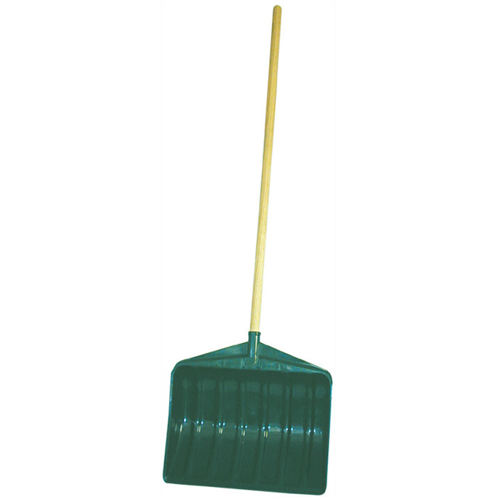 Pelle à neige verte manche en bois 145cm Pelle à neige verte manche en bois 145cm