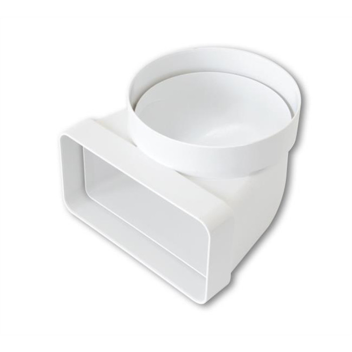 Piece rac. coudé diam.125mm/150x70mm 90° Piece rac. coudé diam.125mm/150x70mm 90°