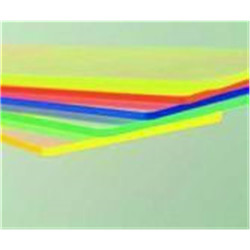 Plexi coule  3mm Fluo Bleu decoupe