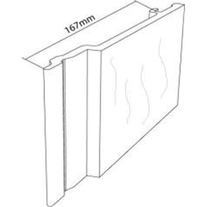 Prof. bardage structuré 167mm 4x5m quart Prof. bardage structuré 167mm 4x5m quart