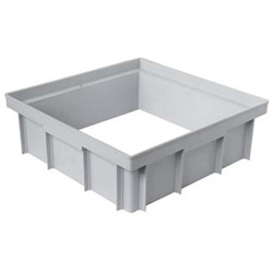Rehausse chambre visite 400x400x100 gris