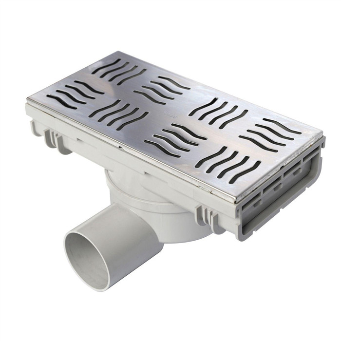 Siphonette cours ABS 200x100mm gr. inox Siphonette cours ABS 200x100mm gr. inox