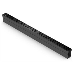 Slimline Caniveau + grille noire A15 1m